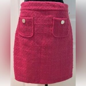 Maison d’Amelie Paris fuchsia textured mini skirt. Size 12.